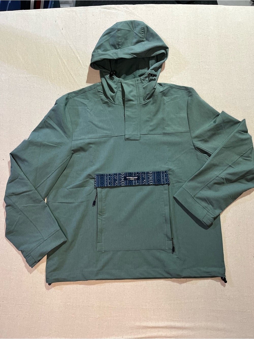 Southern Marsh Monsoon Marsupial Anorak Pullover Hoodie Rain Jacket, Sz L NWOT